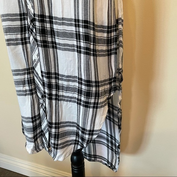 Rails Jordyn Slit Tunic Shirt Plaid Long Length - Picture 4 of 9